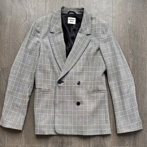 Sunday Best Gray Checkered Blazer